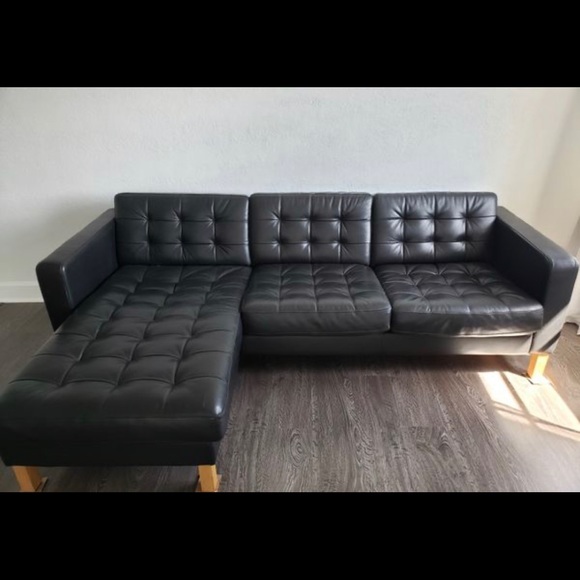 Beautiful Leather IKEA Sofa - Picture 1 of 4